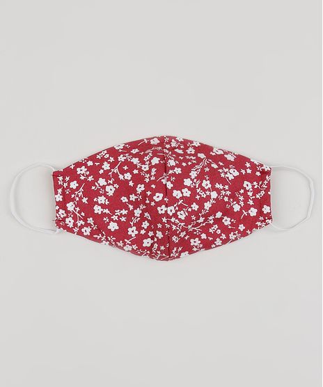 Mascara-de-Tecido-Reutilizavel-para-Protecao-Individual-Infantil-Estampado-de-Floral-Vermelha-9952506-Vermelho_1
