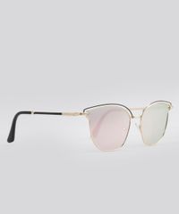 Oculos-de-Sol-Redondo-Espelhado-Feminino-Oneself-Dourado-8759539-Dourado_3
