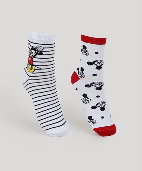 Kit-de-2-Meias-Femininas-Mickey-Cano-Alto-Branco-9955198-Branco_1