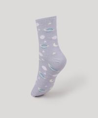 Meia-Feminina-Cano-Alto-Estampada-de-Sistema-Solar-Lilas-9958064-Lilas_2