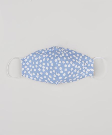 Mascara-de-Tecido-Reutilizavel-para-Protecao-Individual-Infantil-Estampado-de-Poa-Azul-9952492-Azul_1