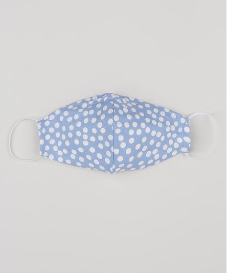 Mascara-de-Tecido-Reutilizavel-para-Protecao-Individual-Infantil-Estampado-de-Poa-Azul-9952493-Azul_1