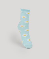 Meia-Feminina-Cano-Alto-Estampada-de-Ovos-Fritos-Azul-Claro-9958063-Azul_Claro_1