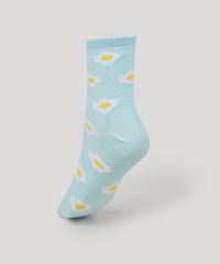 Meia-Feminina-Cano-Alto-Estampada-de-Ovos-Fritos-Azul-Claro-9958063-Azul_Claro_2