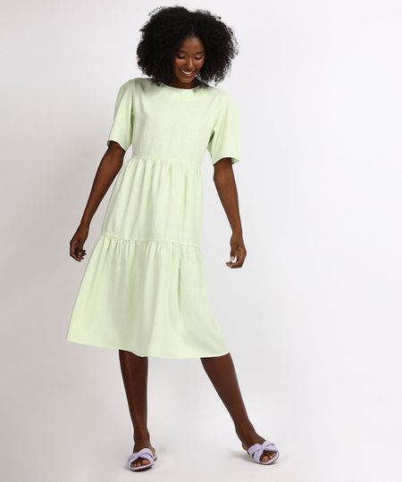 Vestido-Feminino-Mindset-Midi-com-Recortes-Manga-Curta-Verde-Claro-9958198-Verde_Claro_1