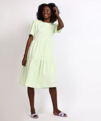 Vestido-Feminino-Mindset-Midi-com-Recortes-Manga-Curta-Verde-Claro-9958198-Verde_Claro_4