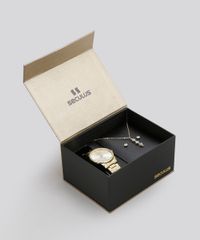 Kit-de-Relogio-Analogico-Seculus-Feminino---Colar---Brinco---28780LPSVDA2K-Dourado-8755485-Dourado_1