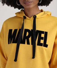 Blusao-de-Moletom-Feminino-Marvel-com-Capuz-Mostarda-9881514-Mostarda_4