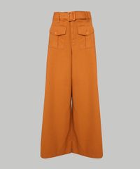 Calca-de-Sarja-Feminina-Mindset-Pantalona-Cintura-Super-Alta-com-Bolsos-e-Cinto-Laranja-9949388-Laranja_5