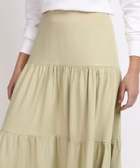 Saia-Feminina-Mindset-Midi-em-Camadas-Kaki-9955737-Kaki_4