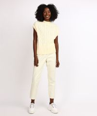 Colete-Feminino-Mindset-em-Trico-com-Gola-Alta-Amarelo-Claro-9955866-Amarelo_Claro_3