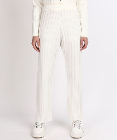 calça de trico feminina