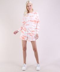 Short-de-Moletom-Feminino-Cintura-Super-Alta-Estampado-Tie-Dye-com-Bolsos-Coral-9953296-Coral_2