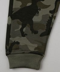 Calca-de-Moletom-Infantil-Estampada-de-Dinossauros-com-Bolsos-Verde-Militar-9790369-Verde_Militar_3