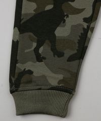 Calca-de-Moletom-Infantil-Estampada-de-Dinossauros-com-Bolsos-Verde-Militar-9790369-Verde_Militar_4