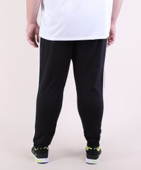 Calca-de-Moletom-Masculina-Plus-Size-Esportiva-Ace-Jogger-com-Faixa-Lateral-Preta-9952110-Preto_2