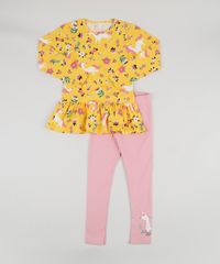 Conjunto-Infantil-Unicornio-de-Blusa-Estampada-Manga-Longa-Mostarda---Calca-Legging-Rosa-9942985-Rosa_2