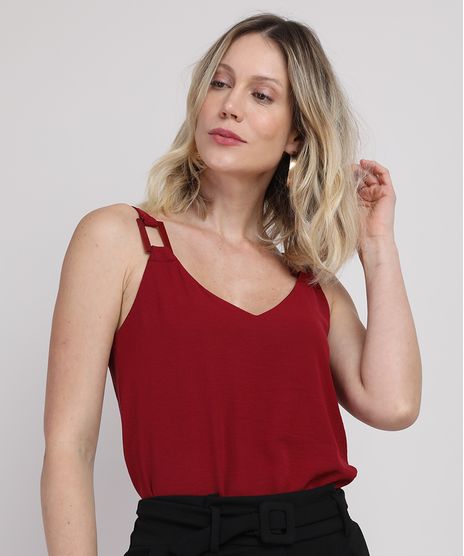 Regata-Feminina-com-Fivela-Alca-Fina-Decote-V-Vermelho-Escuro-9944449-Vermelho_Escuro_1