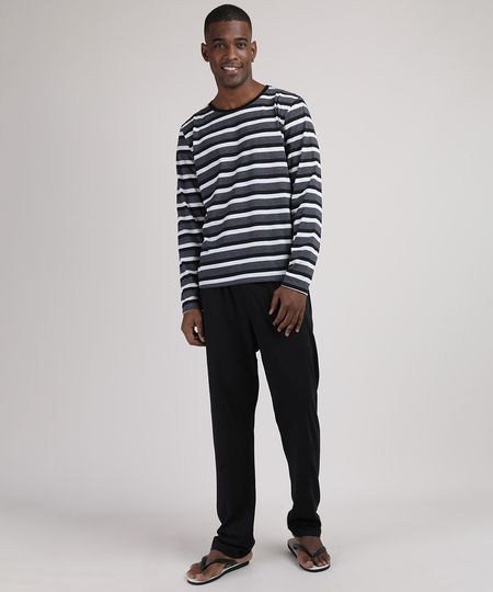 Pijama-Masculino-Camiseta-Estampada-Listrada-Manga-Longa-Gola-Careca-Cinza-Mescla-Escuro-9951346-Cinza_Mescla_Escuro_1 Pijama-Masculino-Camiseta-Estampada-Listrada-Manga-Longa-Gola-Careca-Cinza-Mescla-Escuro-9951346-Cinza_Mescla_Escuro_1