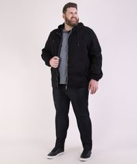 Jaqueta-Masculina-Plus-Size-com-Capuz-e-Bolsos-Preta-9951374-Preto_3