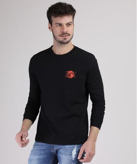 Camiseta-Masculina-Planeta-Terra-Manga-Longa-Gola-Careca-Preta-9940734-Preto_1