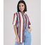 Camisa-Feminina-Ampla-Listrada-Manga-Curta-Multicor-9928460-Multicor_1