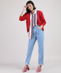 Camisa-Feminina-Ampla-Listrada-Manga-Curta-Multicor-9928460-Multicor_3