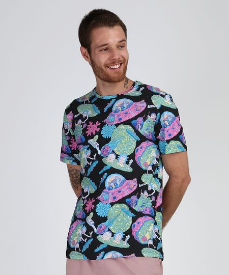 Camiseta-Masculina-Rick-e-Morty-Manga-Curta-Gola-Careca-Preta-9950952-Preto_1