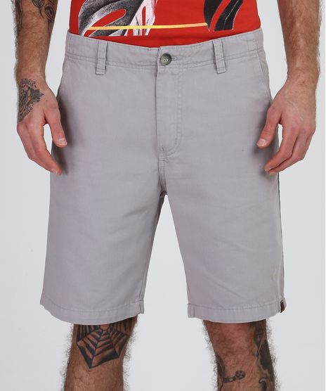 Bermuda-de-Sarja-Masculina-Chino-Reta-com-Bolsos-Cinza-Claro-9930326-Cinza_Claro_1