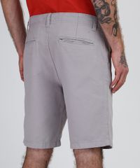 Bermuda-de-Sarja-Masculina-Chino-Reta-com-Bolsos-Cinza-Claro-9930326-Cinza_Claro_2