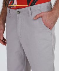 Bermuda-de-Sarja-Masculina-Chino-Reta-com-Bolsos-Cinza-Claro-9930326-Cinza_Claro_4