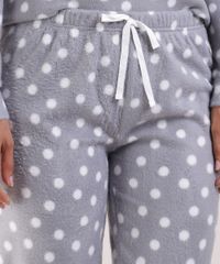 Pijama-Feminino-em-Fleece-Blusa-Longa-em-Poa-Decote-Redondo-Cinza-Claro-9900209-Cinza_Claro_4