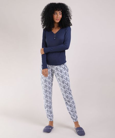 Pijama-Feminino-Blusa-Longa-e-Decote-V-Azul-Marinho-9928854-Azul_Marinho_1 Pijama-Feminino-Blusa-Longa-e-Decote-V-Azul-Marinho-9928854-Azul_Marinho_1
