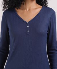 Pijama-Feminino-Blusa-Longa-e-Decote-V-Azul-Marinho-9928854-Azul_Marinho_3