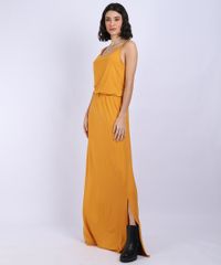 Vestido-Feminino-Basico-Longo-Alca-Fina-Mostarda-9949047-Mostarda_1