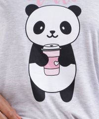 Pijama-Feminino-Blusa-Panda-Manga-Curta-e-Decote-Redondo-Cinza-Mescla-9951109-Cinza_Mescla_4