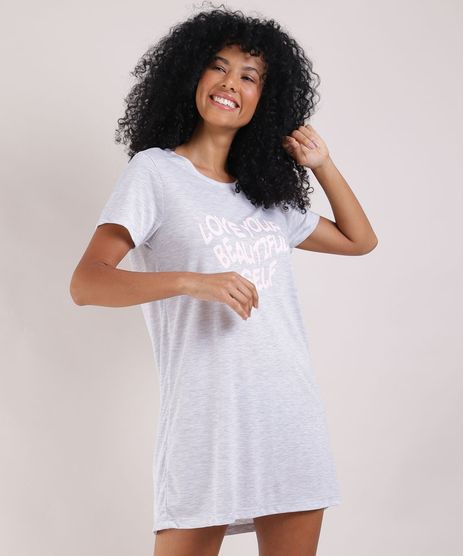 Camisola-Feminina--Love-Your--Manga-Curta-Cinza-Mescla-9951113-Cinza_Mescla_1