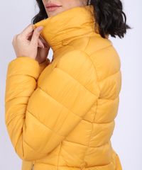Jaqueta-Feminina-Puffer-Manga-Longa-com-Capuz-e-Bolsos-Mostarda-9806736-Mostarda_5