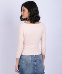 Blusa-Feminina-Canelada-com-Transpasse-Manga-7-8-Decote-V--Rosa-Claro-9946793-Rosa_Claro_2