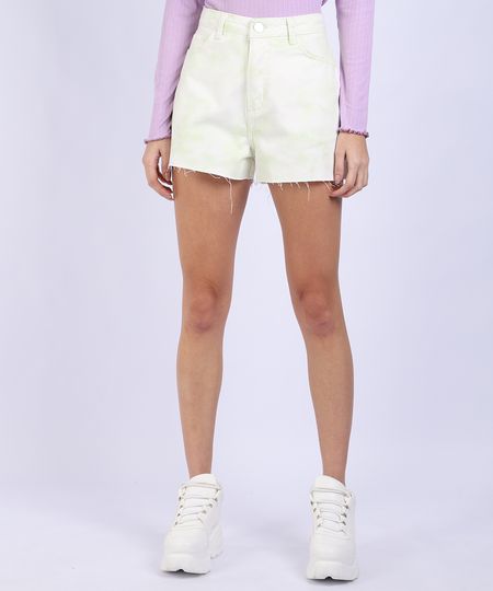 Short-de-Sarja-Feminino-Vintage-Estampado-Tie-Dye-Cintura-Super-Alta-Verde-Claro-9955849-Verde_Claro_1