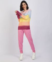 Sueter-Feminino-de-Trico-Listrado-Manga-Longa-Decote-Redondo-Multicor-9813086-Multicor_3