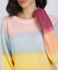 Sueter-Feminino-de-Trico-Listrado-Manga-Longa-Decote-Redondo-Multicor-9813086-Multicor_4