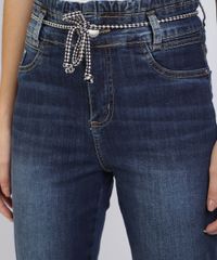Calca-Jeans-Feminina-Sawary-Clochard-Cintura-Super-Alta-com-Cinto-Cadarco-Azul-Escuro-9945284-Azul_Escuro_4