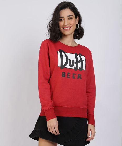 Blusao-de-Moletom-Feminino-Duff-Beer-Os-Simpsons-Decote-Redondo-Vermelho-9954547-Vermelho_1