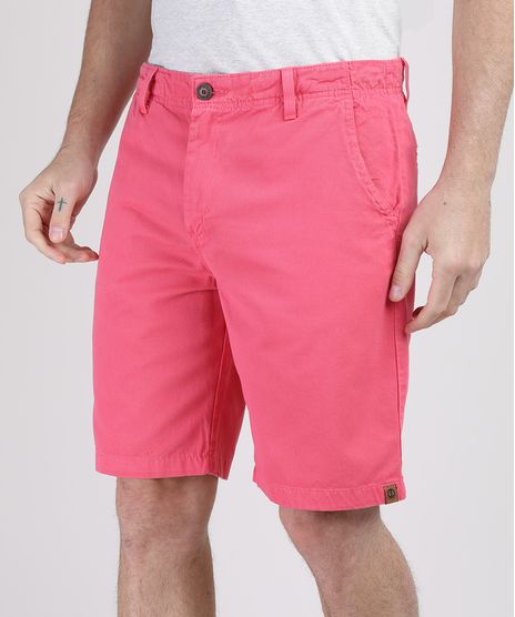 Bermuda-Masculina-Reta-com-Bolsos-Rosa-Escuro-9930325-Rosa_Escuro_1