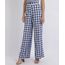 Calca-Feminina-Pantalona-Estampada-Xadrez-Cintura-Alta-Azul-9953867-Azul_1
