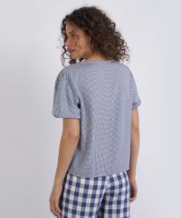 Blusa-feminina-Estampada-Xadrez-com-Botoes-Manga-Curta-e-Decote-V-Azul-9954119-Azul_2 Blusa-feminina-Estampada-Xadrez-com-Botoes-Manga-Curta-e-Decote-V-Azul-9954119-Azul_2