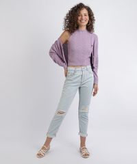 Cardigan-Feminino-em-Trico-Trabalhado-Decote-V-Lilas-9956083-Lilas_3