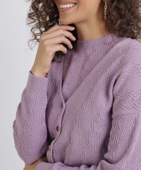 Cardigan-Feminino-em-Trico-Trabalhado-Decote-V-Lilas-9956083-Lilas_4