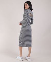 Vestido-Feminino-Midi-Canelado-Listrado-com-Vazado-e-Fenda-Manga-Longa-Gola-Alta-Cinza-Mescla-Escuro-9942992-Cinza_Mescla_Escuro_2